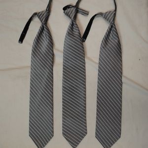 Brandon Michael Silver Diagonal Striped Neckties